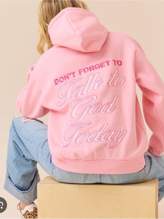 Altar'd State Tops - Altar'd State Pink Embroidered Back Hoodie Jacket
